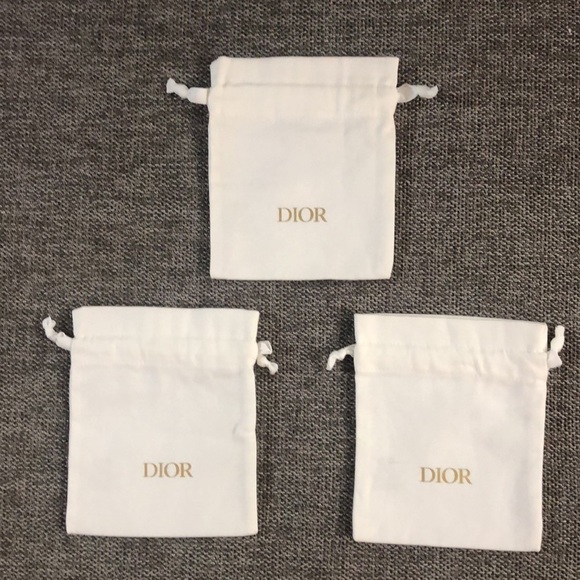 Dior Handbags - Dior Bundle of 3 Small Woven Pouch White Gift Wrap Luxury Gift